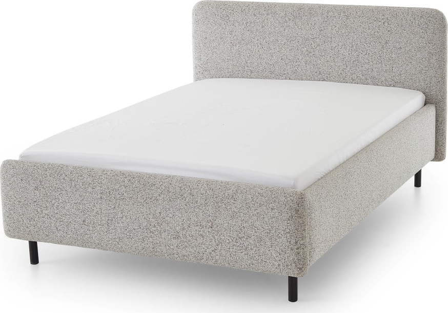 Béžová čalouněná dvoulůžková postel s úložným prostorem s roštem 160x200 cm Primo – Meise Möbel Meise Möbel