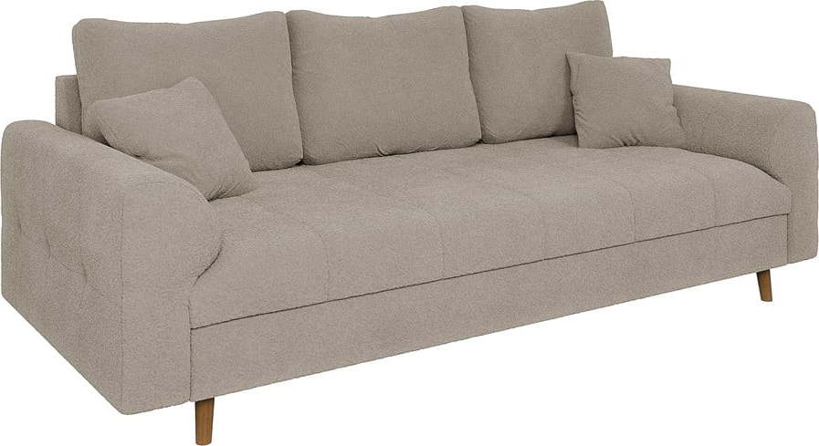 Béžová pohovka z textilie bouclé 210 cm Ariella – Ropez Ropez
