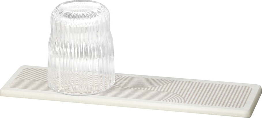Béžová z křemeliny odkapávací podložka na nádobí 30x8 cm Damon – Wenko WENKO