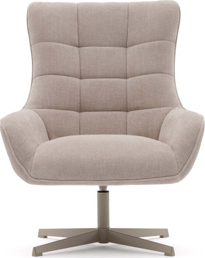Béžové otočné žinylkové křeslo Teryl – Kave Home Kave Home