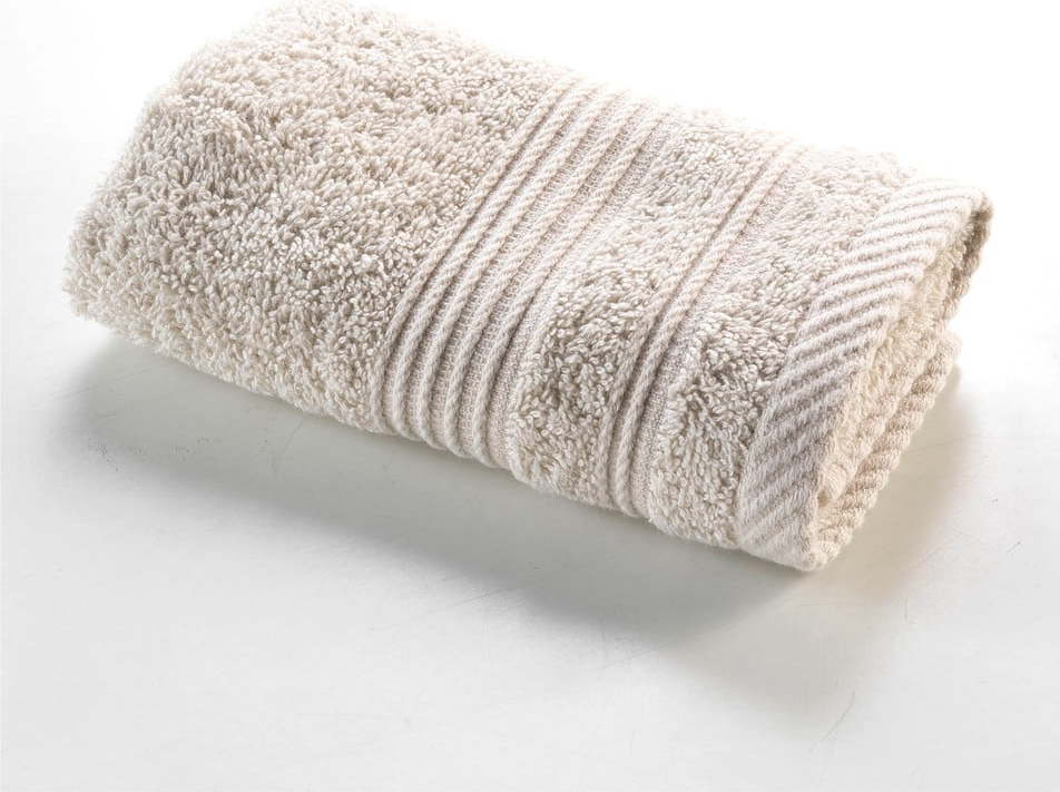 Béžový froté bavlněný ručník 30x50 cm Tendresse – douceur d'intérieur Douceur d intérieur