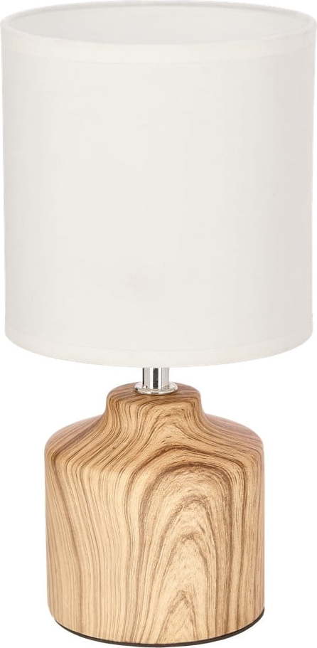Bílá stolní lampa s textilním stínidlem (výška 28 cm) Minos – Candellux Lighting Candellux Lighting