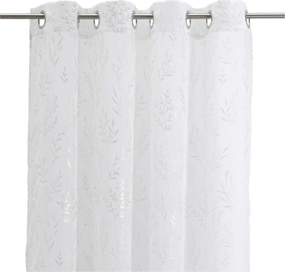 Bílá/ve stříbrné barvě záclona 140x260 cm Buds – Casa Selección Casa Selección