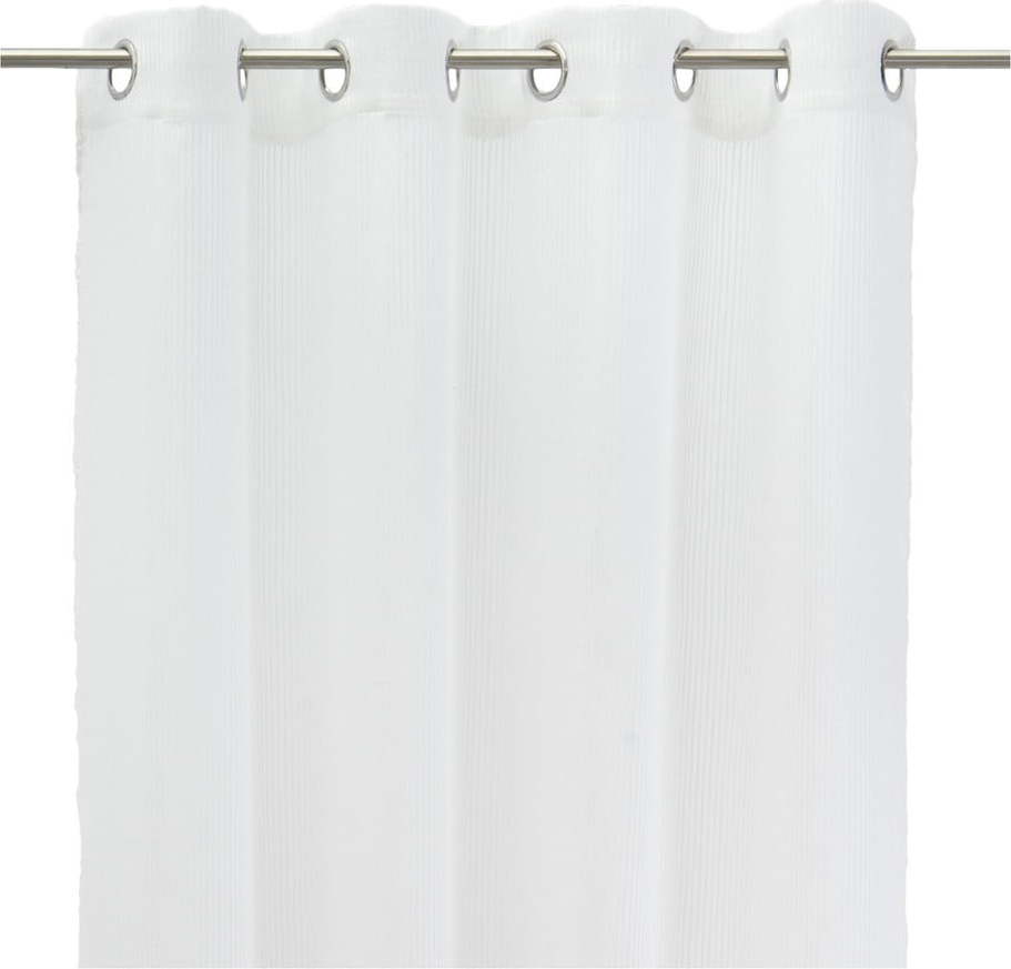 Bílá záclona s příměsí lnu 140x260 cm Fifties – Casa Selección Casa Selección