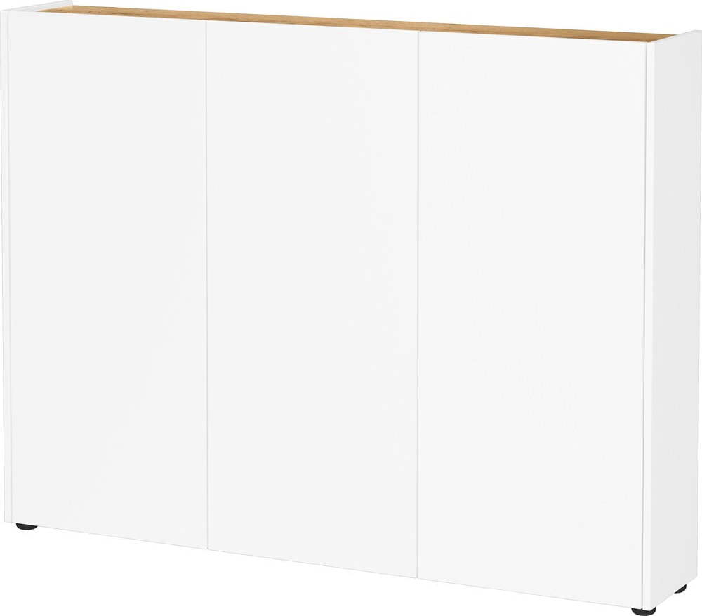 Bílý botník v dekoru dubu 138x105x25 cm Libbiano – Germania Germania