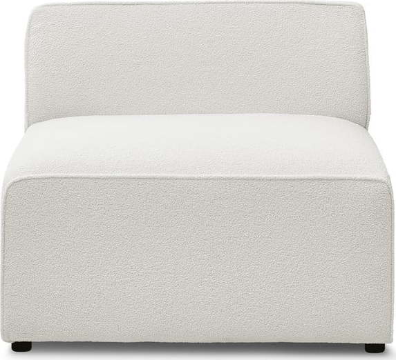 Bílý modul pohovky z textilie bouclé (středový díl) Megeve – Bobochic Paris Bobochic Paris