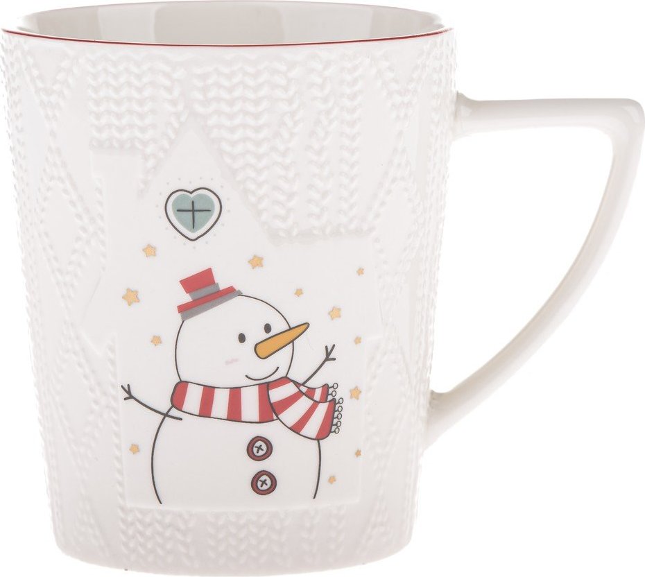 Bílý porcelánový hrnek s vánočním motivem 380 ml – Dakls Dakls