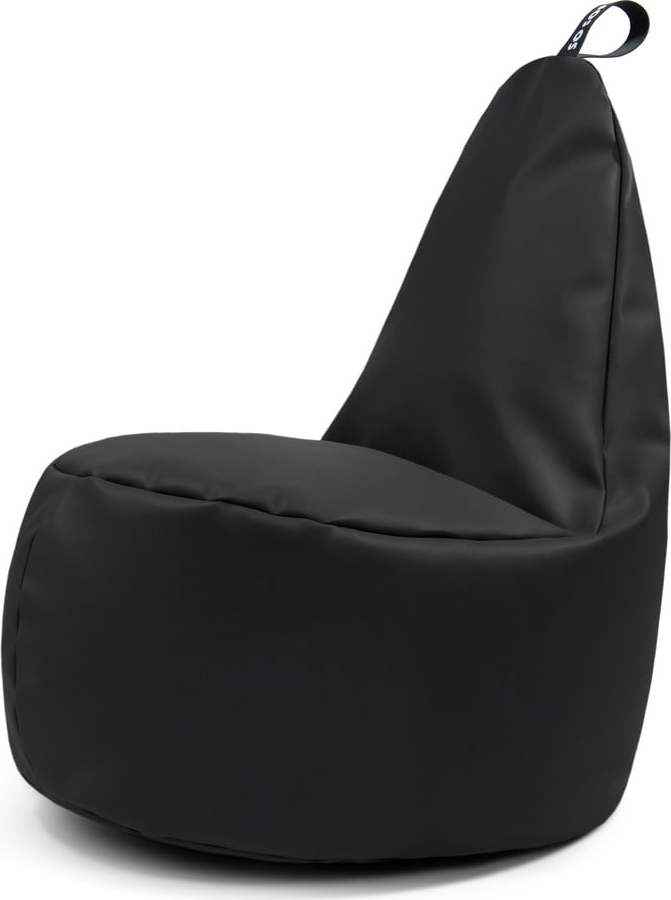 Černý sedací vak z imitace kůže Lull XL – So Soft? So Soft?