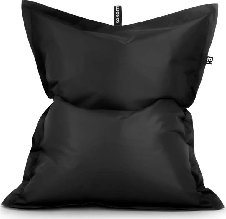 Černý sedací vak z imitace kůže Pad XL – So Soft? So Soft?