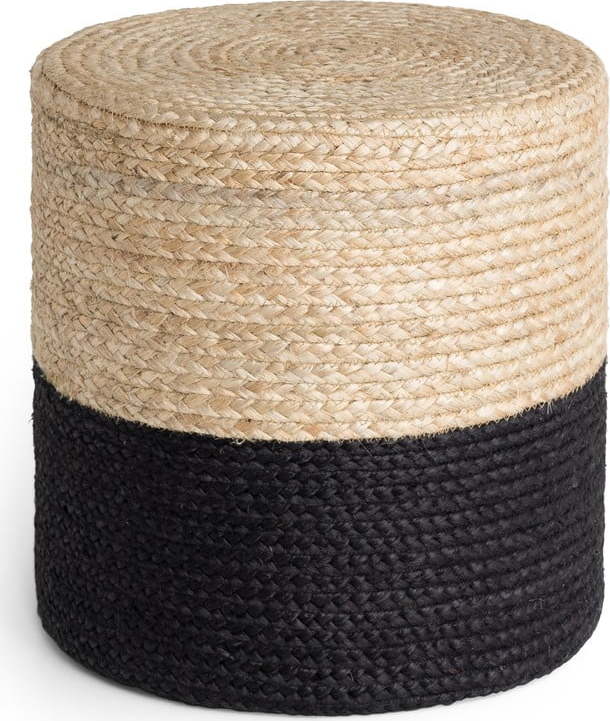 Černý/v přírodní barvě taburet Juta Gold Black – Hanse Home Hanse Home
