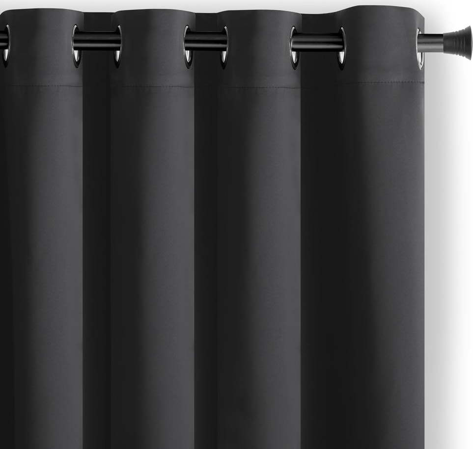 Černý zatemňovací závěs 140x245 cm Eyelets – Restilo Restilo