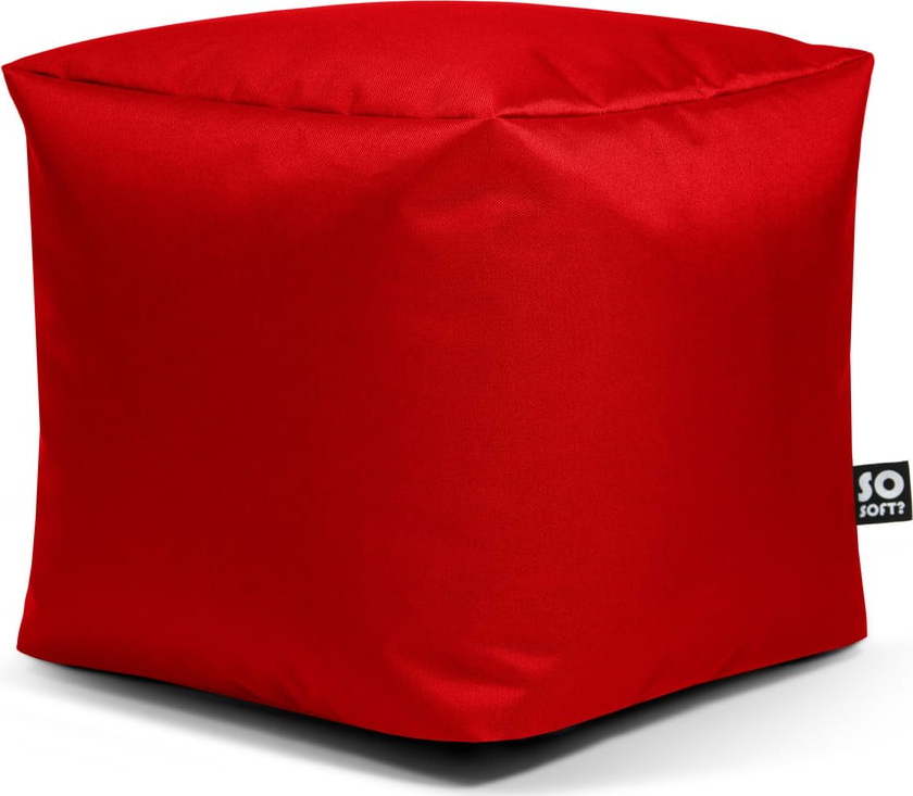 Červený dětský sedací vak Cube M – So Soft? So Soft?
