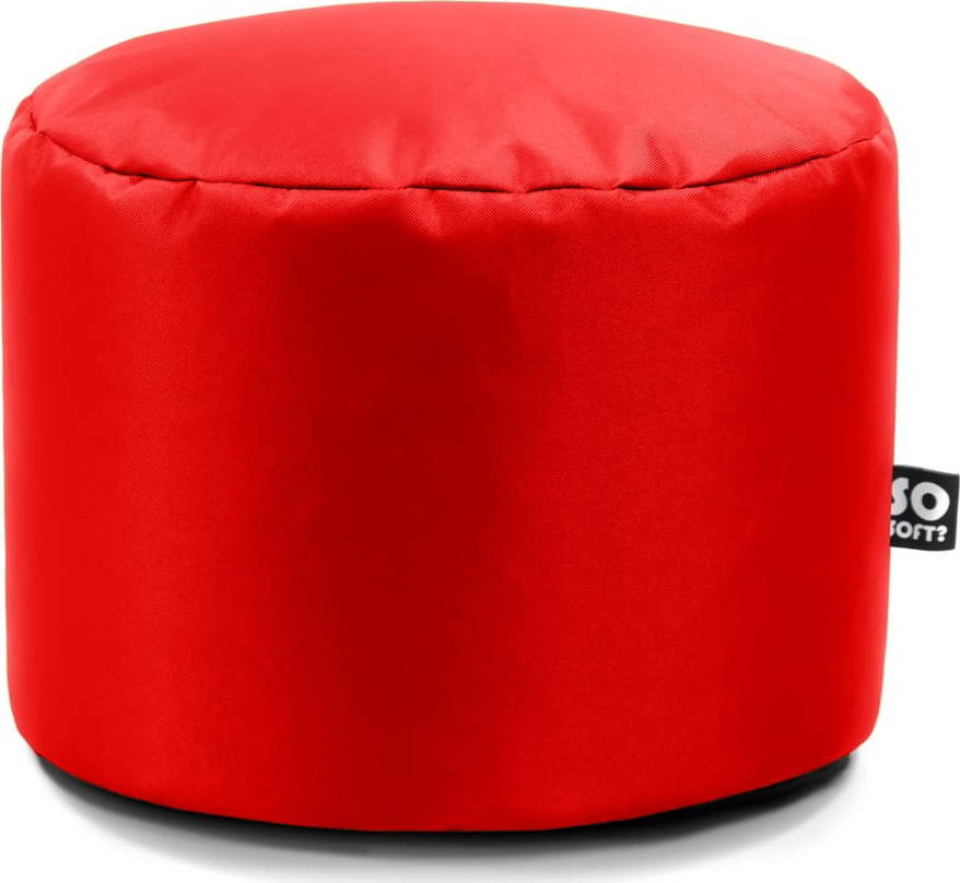 Červený dětský sedací vak z imitace kůže Dot M – So Soft? So Soft?