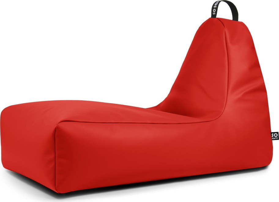 Červený sedací vak z imitace kůže Chill XXL – So Soft? So Soft?