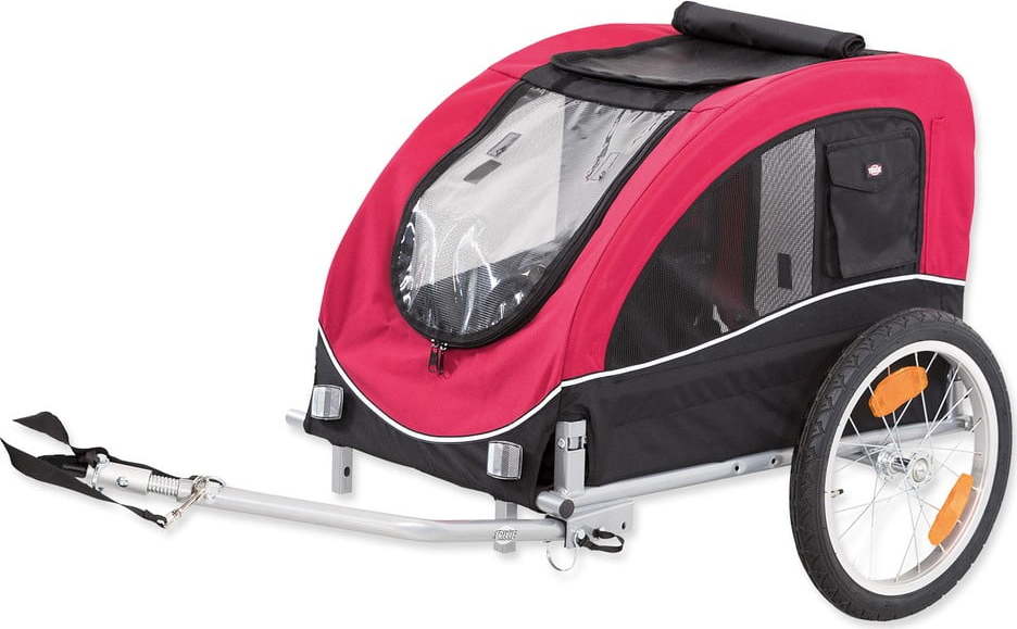 Červený vozík za kolo pro psa 68x75 cm Trixie M – Plaček Pet Products Plaček Pet Products