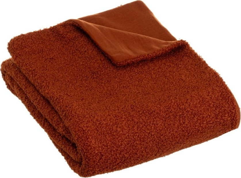 Deka s beránkem v cihlové barvě 130x160 cm Sherpa Bouclé – Casa Selección Casa Selección
