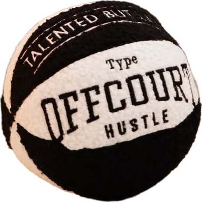 Dekorační polštář z materiálu bouclé ø 25 cm Basketball – Mioli Decor Mioli Decor