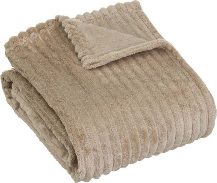 Hnědá deka z mikroplyše 130x160 cm Fur Velvet – Casa Selección Casa Selección