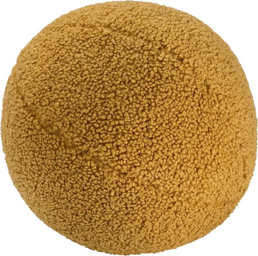Hnědý dětský pohovkový polštář z textilie bouclé Ball – Wigiwama Wigiwama