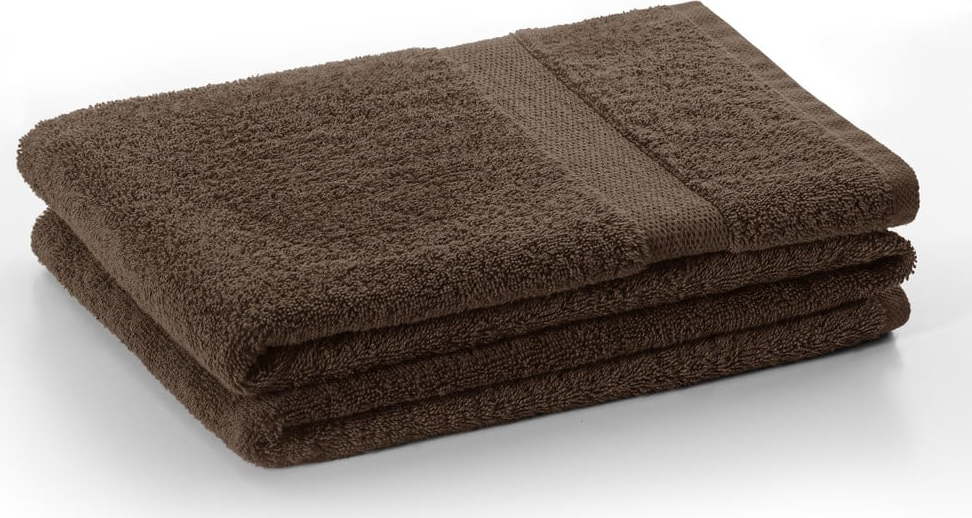 Hnědý froté bavlněný ručník 30x50 cm Marina – DecoKing DecoKing