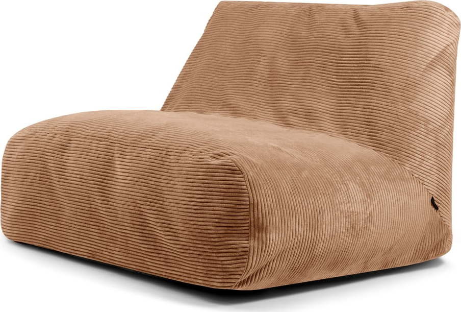 Hnědý manšestrový sedací vak Sofa Tube – SLOWDOWN SLOWDOWN