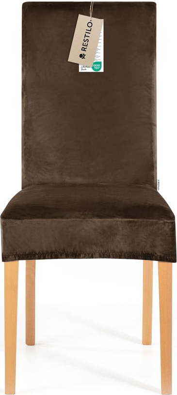 Hnědý napínací potah na židli 48 cm Sento – Restilo Restilo