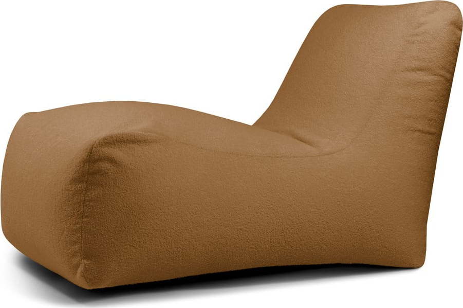 Hnědý sedací vak z textilie bouclé Lounge – SLOWDOWN SLOWDOWN