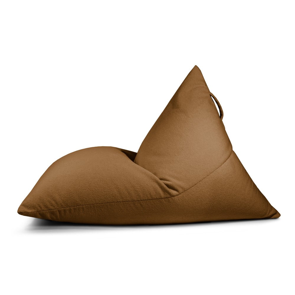 Hnědý sedací vak z textilie bouclé Razzmatazz – SLOWDOWN SLOWDOWN