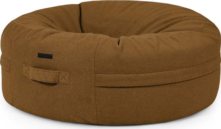 Hnědý sedací vak z textilie bouclé Roll 135 – SLOWDOWN SLOWDOWN