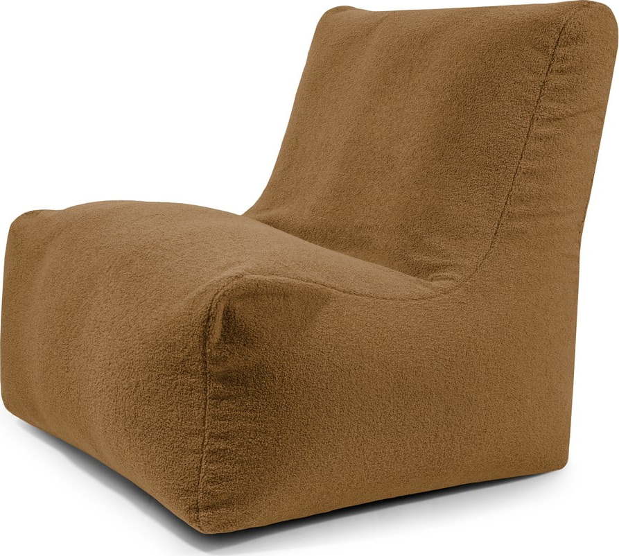 Hnědý sedací vak z textilie bouclé Seat 100 Lounge – SLOWDOWN SLOWDOWN