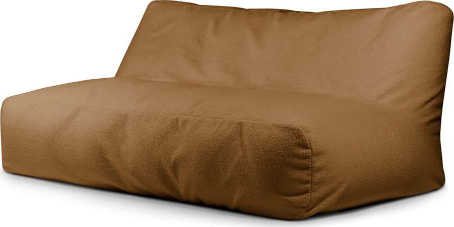 Hnědý sedací vak z textilie bouclé Sofa Tube 190 – SLOWDOWN SLOWDOWN