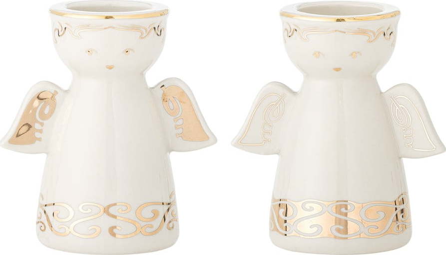 Kameninové svícny v sadě na čajovou svíčku 2 ks Faella – Bloomingville Bloomingville