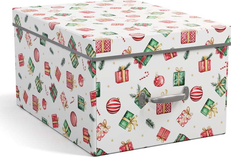 Kartonový úložný box s víkem/dekorativní 37x50x15 cm Engla Christmas Storage – Bigso Bigso