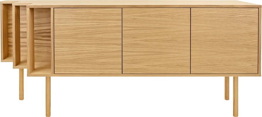 Komoda v dekoru dubu v přírodní barvě 189x65x44 cm Shift – Woodman Woodman