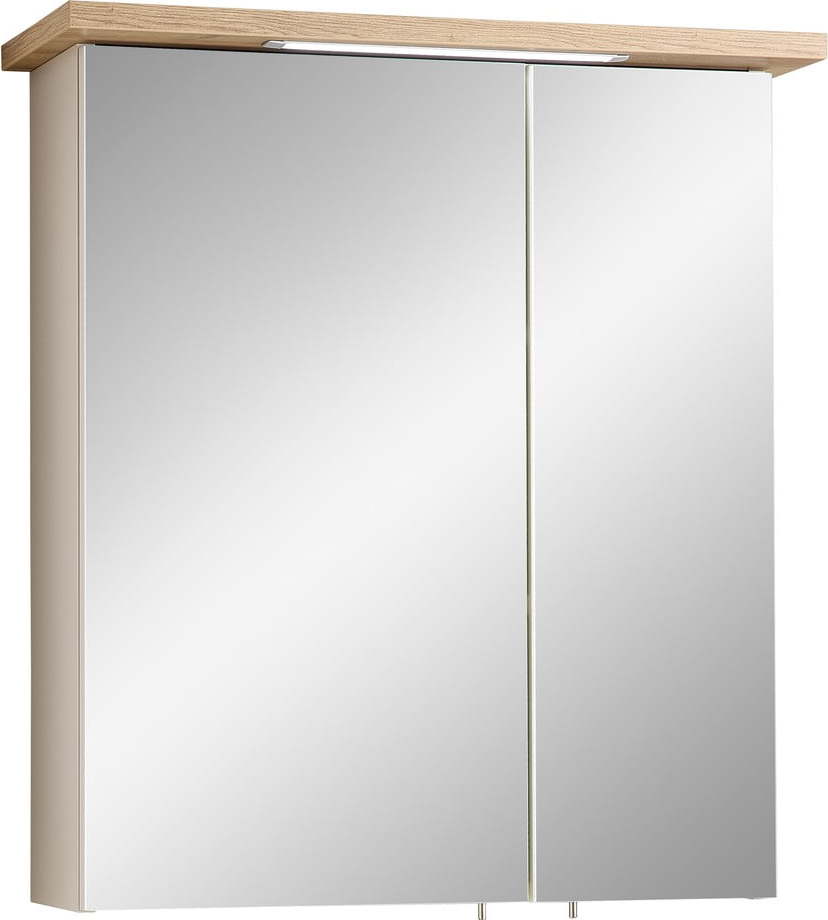 Krémová/v přírodní barvě koupelnová skříňka v dekoru dubu 60x72 cm Quickset 966 – Pelipal Pelipal