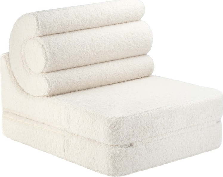 Krémové dětské křesílko z textilie bouclé Flipster – Wigiwama Wigiwama
