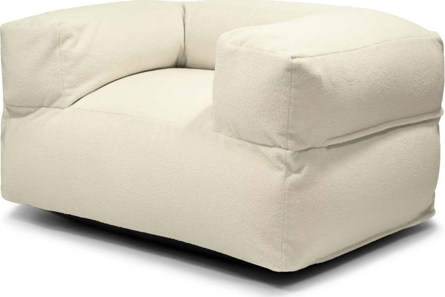 Krémový sedací vak z textilie bouclé MooG – SLOWDOWN SLOWDOWN