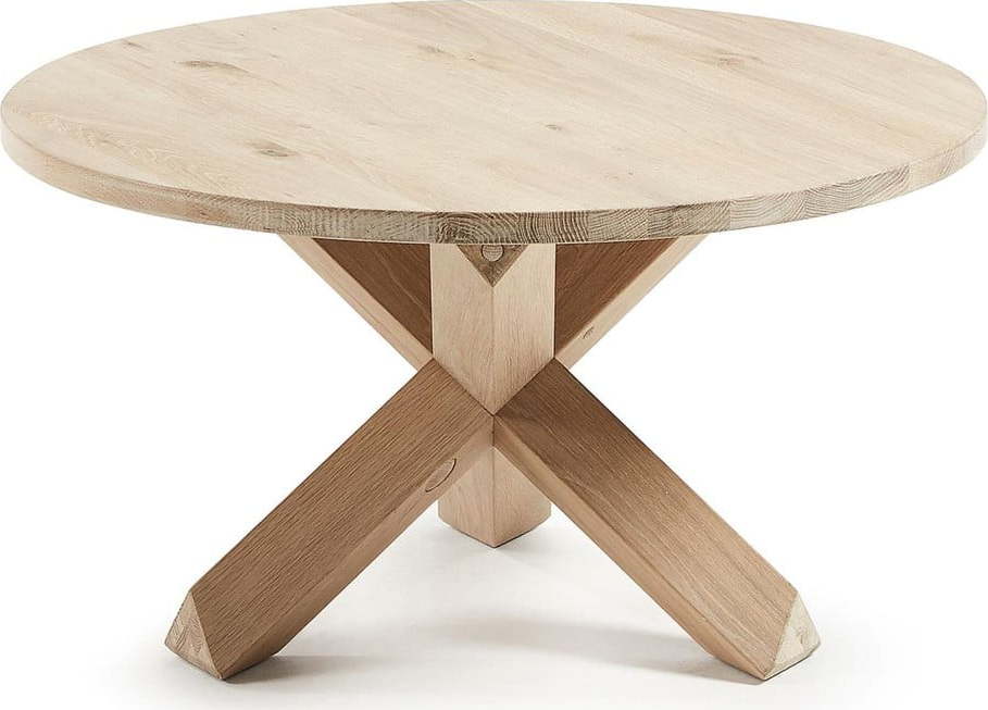 Kulatý konferenční stolek z dubového dřeva v přírodní barvě ø 65 cm Lotus – Kave Home Kave Home