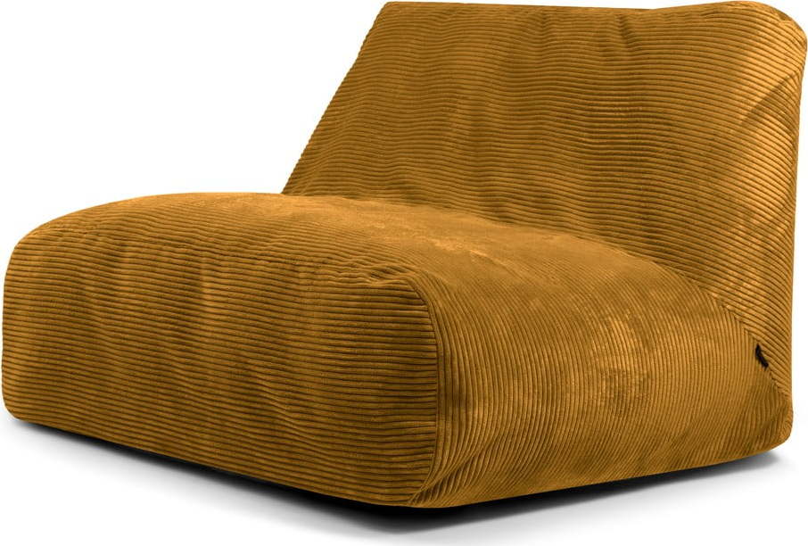 Manšestrový sedací vak v hořčicové barvě Sofa Tube – SLOWDOWN SLOWDOWN