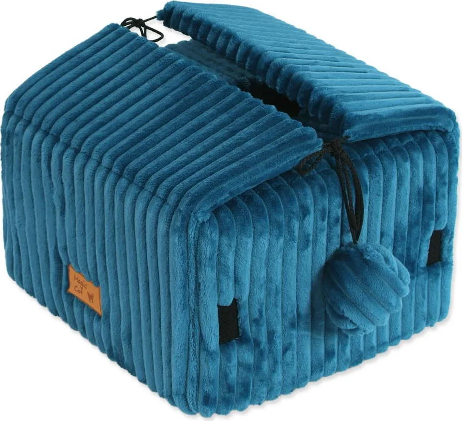 Modrá kukaň pro kočku 40x36 cm Magic Cat Stripe – Plaček Pet Products