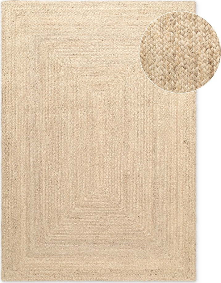Oboustranný/ručně tkaný jutový koberec ve světle přírodní barvě 60x90 cm Sharmila Natural White – Hanse Home Hanse Home