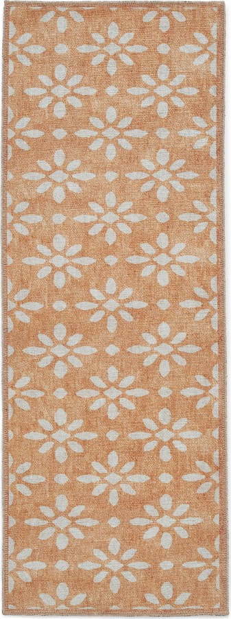 Okrově žlutý pratelný běhoun 76x230 cm Coral Yellow – Think Rugs Think Rugs