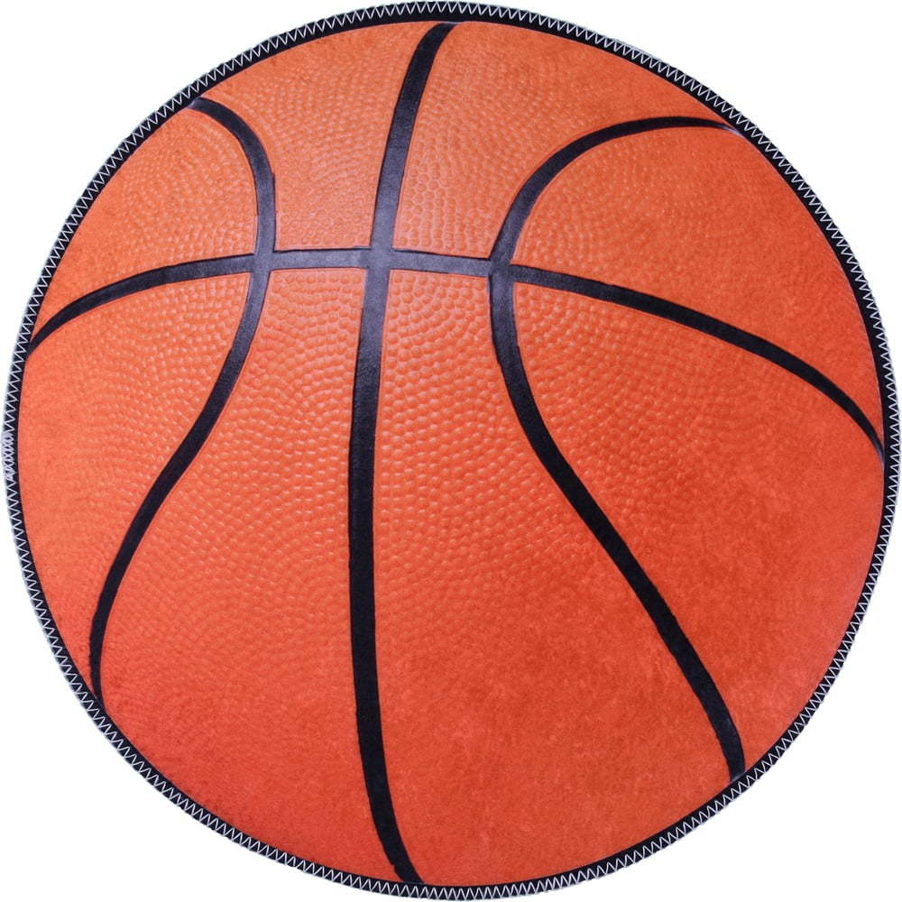 Oranžový pratelný dětský koberec ø120 cm Basketball – Vitaus Vitaus