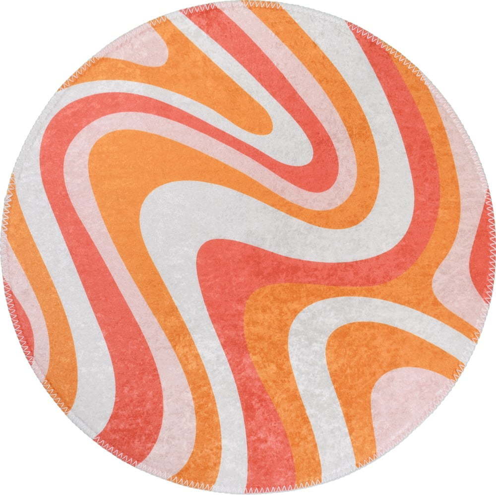 Oranžový pratelný kulatý koberec ø 100 cm Colors of Joy – Vitaus Vitaus