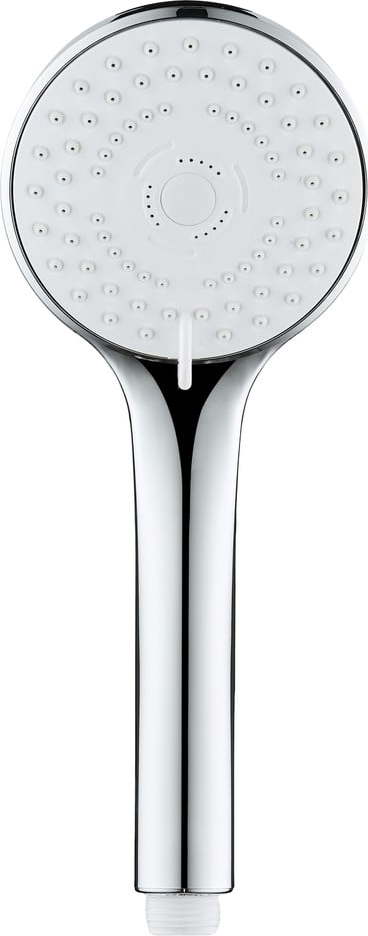 Plastová sprchová hlavice ve stříbrné barvě ø 9