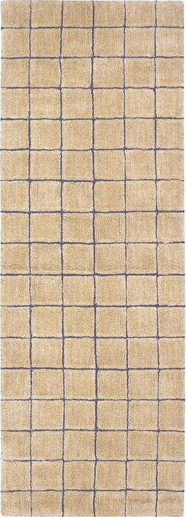 Ručně tkaný vlněný běhoun jantarový 80x230 cm Mosaic Amber – Lorena Canals Lorena Canals