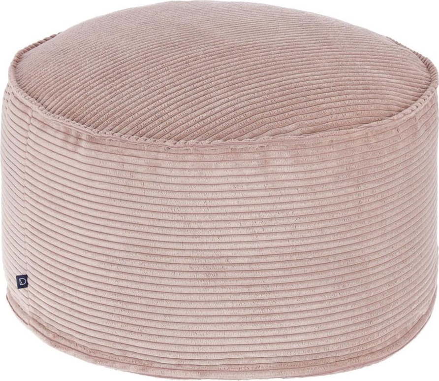 Růžový manšestrový taburet Wilma – Kave Home Kave Home