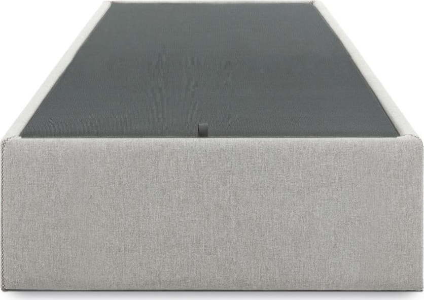 Šedá čalouněná jednolůžková postel s úložným prostorem 90x190 cm Matters – Kave Home Kave Home