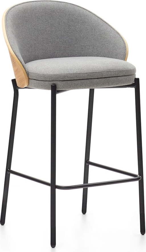 Šedá/v přírodní barvě barová židle (výška sedáku 65 cm) Eamy – Kave Home Kave Home
