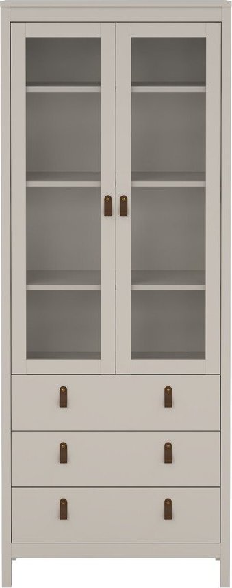 Šedobéžová vitrína 78x199x33 cm Madrid – Tvilum Tvilum